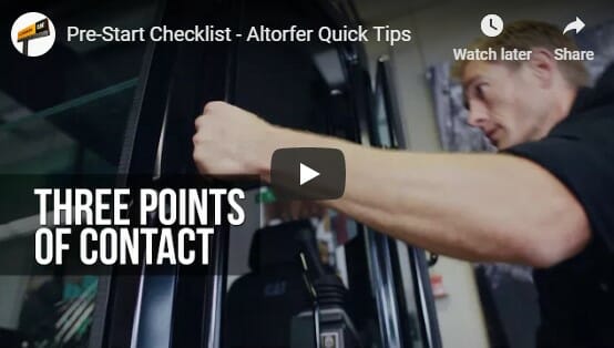 Equipment Pre-Start Checklist - Altorfer Cat